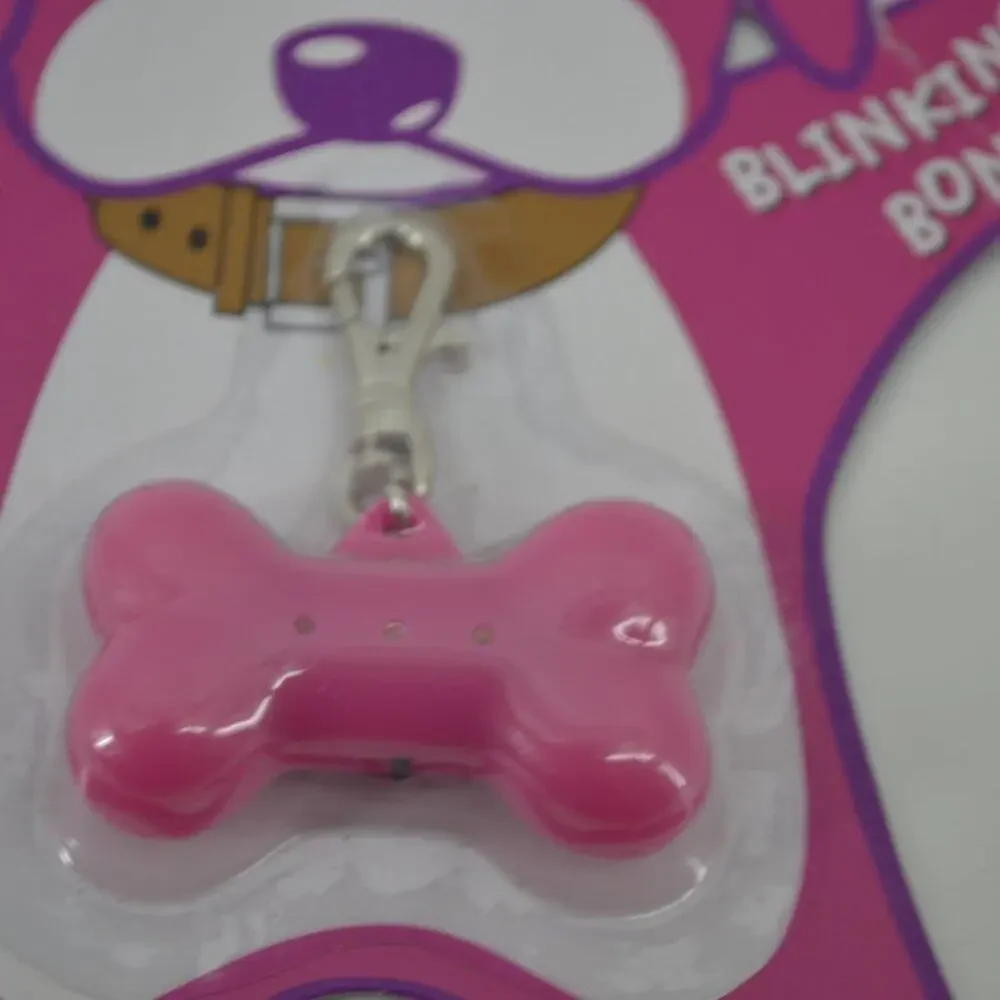 See Spot! Blinking Bone Barbie Pink Dog Pet Accessory for collar